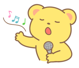 yellow bear sticker #193501