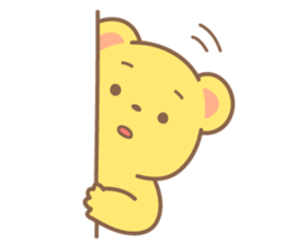 yellow bear sticker #193502