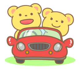 yellow bear sticker #193504
