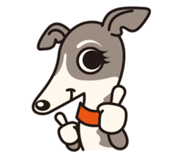 Dog Stamp vol.4 Italian Greyhound sticker #194665