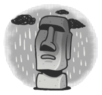 Stone Man Moai sticker #194751