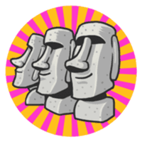 Stone Man Moai sticker #194776