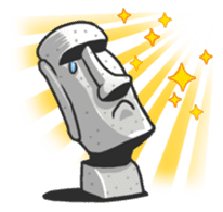 Stone Man Moai sticker #194784