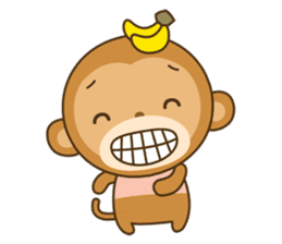 Banana Monkey sticker #194969