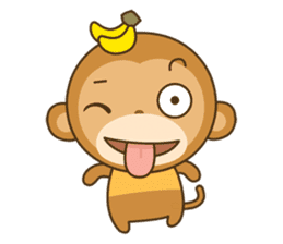 Banana Monkey sticker #194976