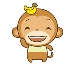 Banana Monkey sticker #194979