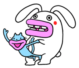 Lips cat&Lips rabbit sticker #196417