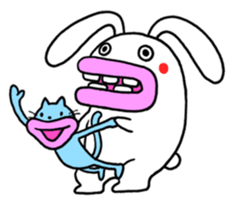 Lips cat&Lips rabbit sticker #196417