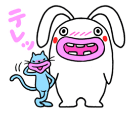 Lips cat&Lips rabbit sticker #196422