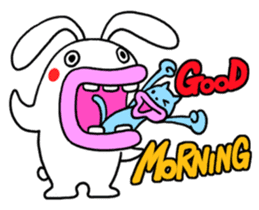 Lips cat&Lips rabbit sticker #196423