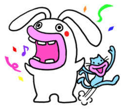 Lips cat&Lips rabbit sticker #196425