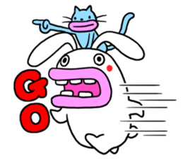 Lips cat&Lips rabbit sticker #196426