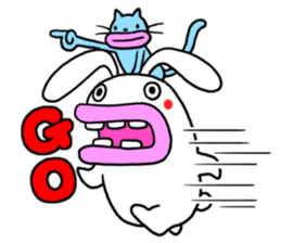 Lips cat&Lips rabbit sticker #196426