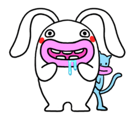 Lips cat&Lips rabbit sticker #196427