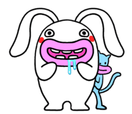 Lips cat&Lips rabbit sticker #196427