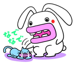 Lips cat&Lips rabbit sticker #196435