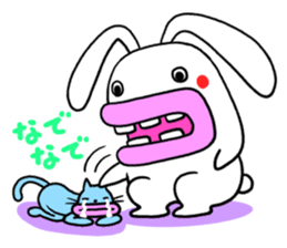 Lips cat&Lips rabbit sticker #196435