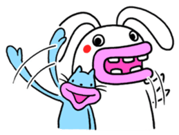 Lips cat&Lips rabbit sticker #196456