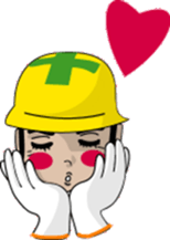 Yellow helmet sticker #196884