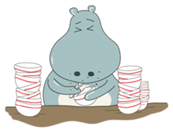 Big Blue The Hungry Hippo sticker #197181