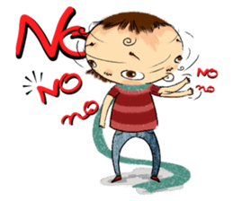 Malin with green scarf. sticker #197397