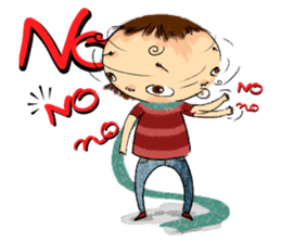 Malin with green scarf. sticker #197397