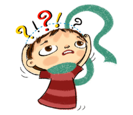 Malin with green scarf. sticker #197426