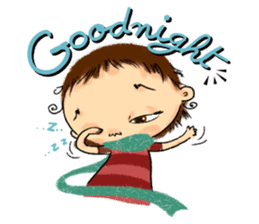 Malin with green scarf. sticker #197431