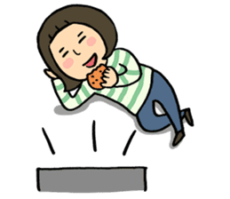 Tired mother's stamp sticker #197509