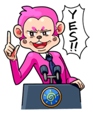 Mr. sharp tongue MONKEY sticker #197677