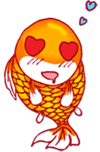 Gold fish FAT sticker #199184