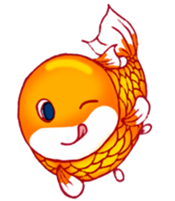 Gold fish FAT sticker #199185