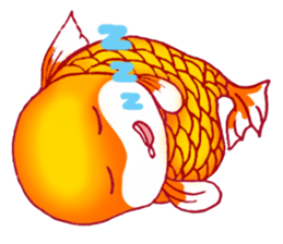Gold fish FAT sticker #199186