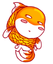 Gold fish FAT sticker #199187