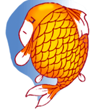 Gold fish FAT sticker #199193