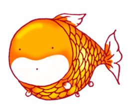 Gold fish FAT sticker #199194