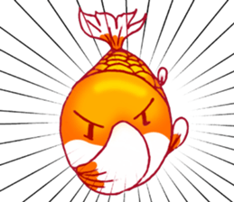 Gold fish FAT sticker #199195