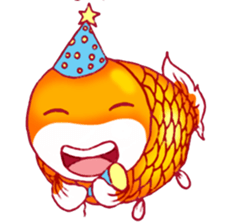 Gold fish FAT sticker #199197