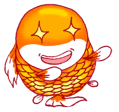Gold fish FAT sticker #199198