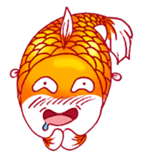 Gold fish FAT sticker #199199