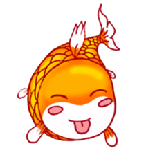 Gold fish FAT sticker #199201