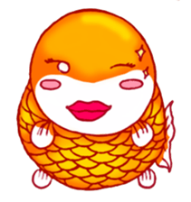 Gold fish FAT sticker #199202