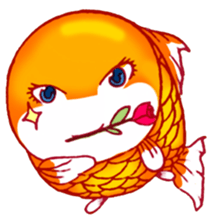 Gold fish FAT sticker #199203