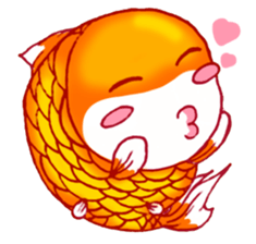 Gold fish FAT sticker #199204