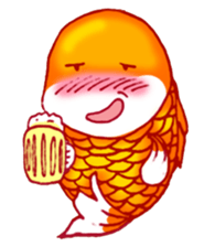Gold fish FAT sticker #199211