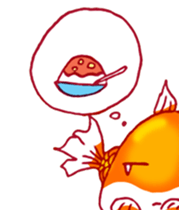 Gold fish FAT sticker #199214