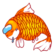 Gold fish FAT sticker #199216