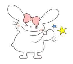 Ribbon of the rabbit sticker #199537