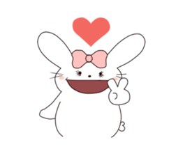 Ribbon of the rabbit sticker #199538