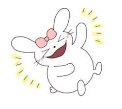 Ribbon of the rabbit sticker #199550